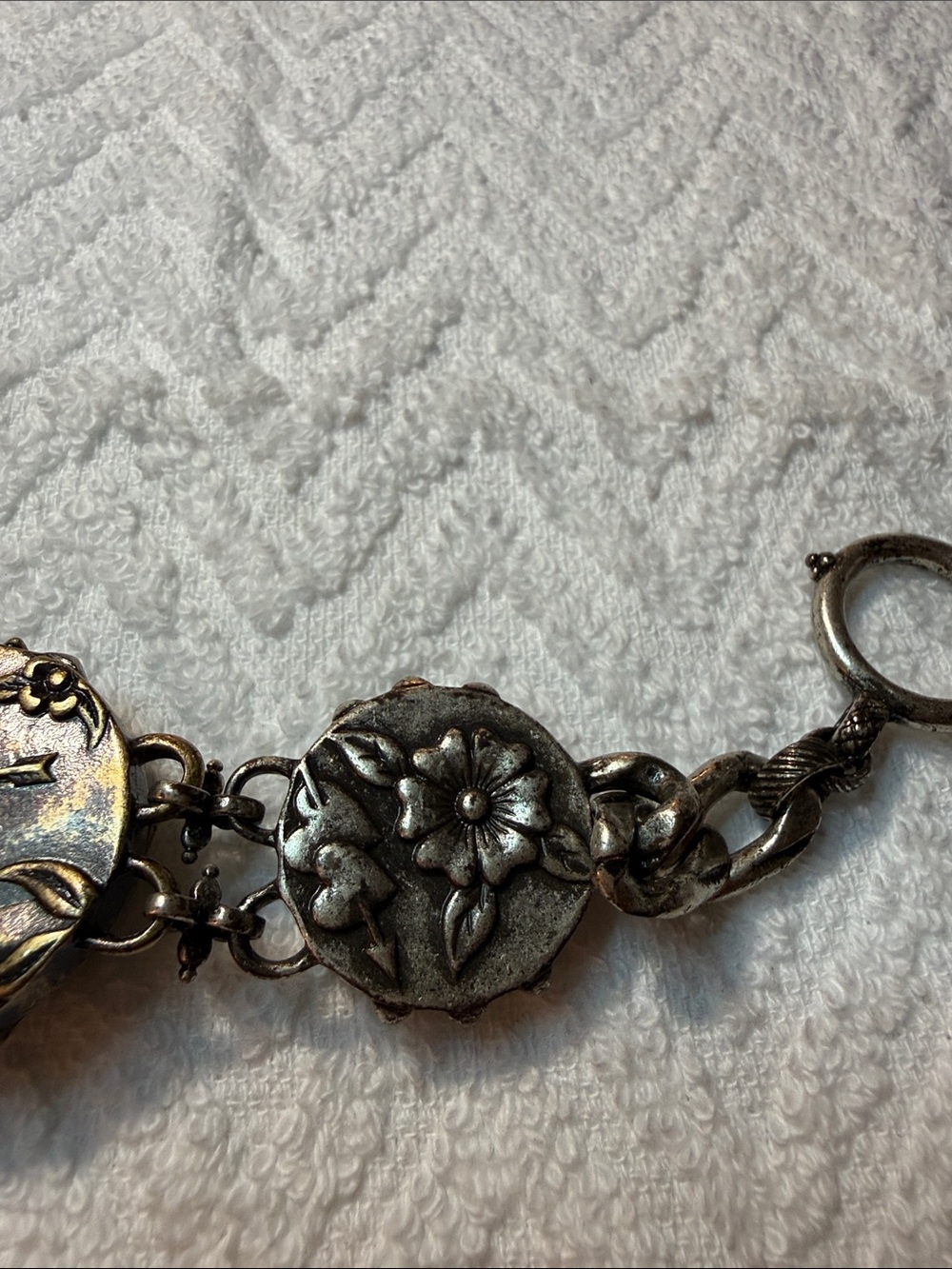 Lucky Brand Turquoise Rose Silver-Tone Toggle Bracelet - Picture 8 of 16